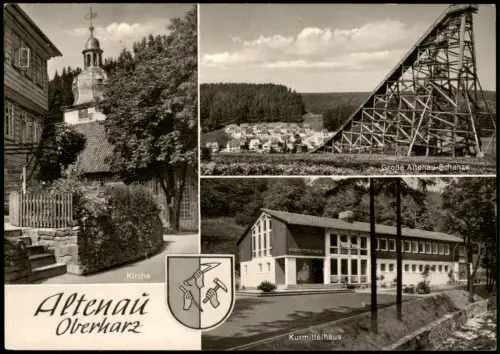 Ansichtskarte Altenau-Clausthal-Zellerfeld 3 Bild: Kirche Große Schanze 1965