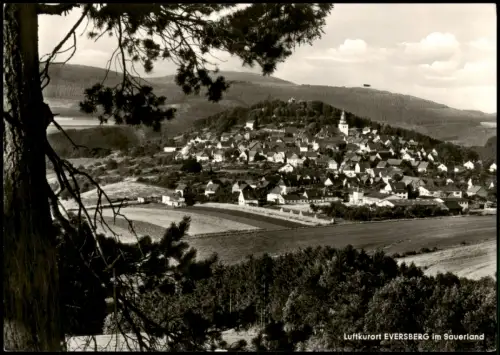 Ansichtskarte Eversberg-Meschede Stadtblick Sauerland 1963