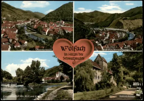 Ansichtskarte Wolfach (Schwarzwald) Stadtteilansichten 1971
