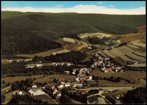 Ansichtskarte Wallenstein-Knüllwald Luftaufnahme Wallenstein/Knüll 1972