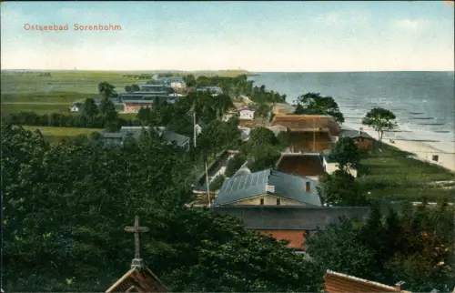 Postcard Sorenbohm Sarbinowo (Mielno) Häuser am Strand 1911