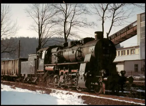 Breitenbrunn (Erzgebirge) Güterzugdampflokomotive 58 1522  1975 1975