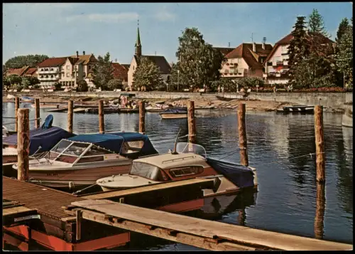 Ansichtskarte Unteruhldingen-Uhldingen-Mühlhofen Hafen Motorboote 1972