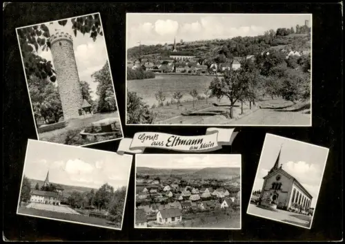 Ansichtskarte Eltmann Mehrbild Kirche Stadtpartie Turm 1963