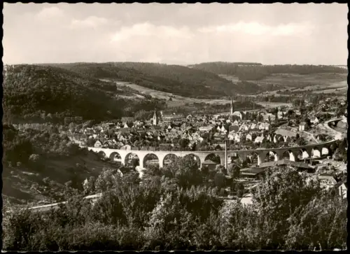 Ansichtskarte Nagold Panorama mit Umgehungsstraße 1979