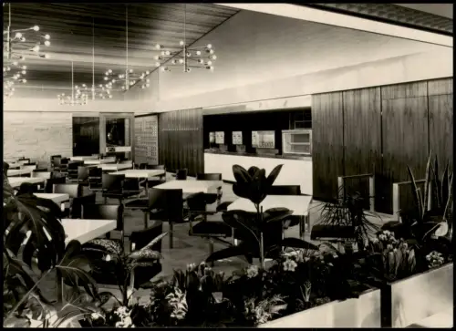 Essel (Niedersachsen) Gastraum Autobahnrasthaus Allertal Ostseite 1967