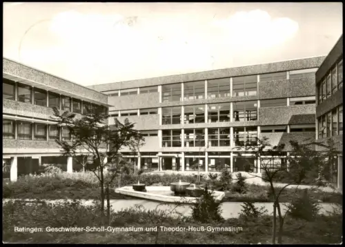 Ansichtskarte Ratingen Geschwister Scholl Gymnasium 1974