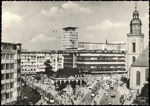 Ansichtskarte Frankfurt am Main Hauptwache Verkehr 1958