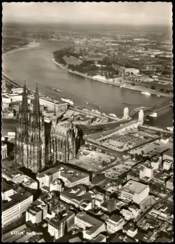 Ansichtskarte Köln Luftbild aus großer Höhe 1961