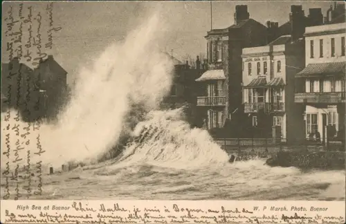 Postcard Bognor Regis High Sea Promenade 1905  Sussex