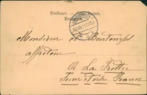 Postkaart Den Bosch (’s-Hertogenbosch) Breede Haven. Hafen Dampfer 1911