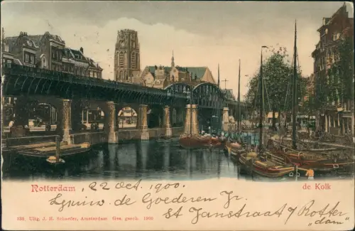 Postkaart Rotterdam Rotterdam De Kolk 1900
