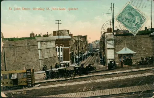 Postcard Québec St. John Street 1912  Kanada Canada