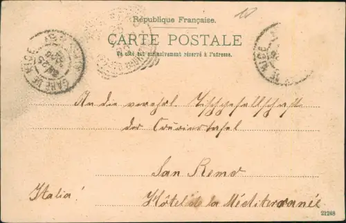 CPA Nizza Nice Avenue de la gare 1908