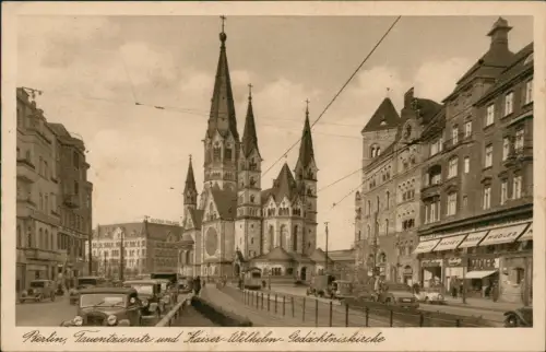 Schöneberg-Berlin Kaiser-Wilhelm-Gedächtniskirche, Tauentzienstraße, Mädler 1937