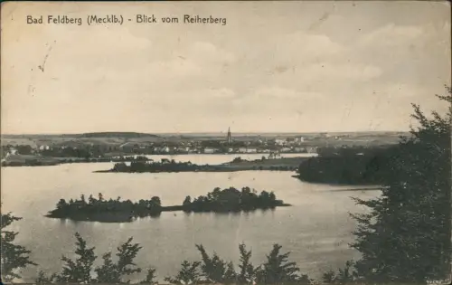 Ansichtskarte Feldberg-Feldberger Seenlandschaft Blick vom Reiherberg 1931