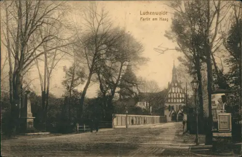 Ansichtskarte Luckenwalde Partie im Haag 1920