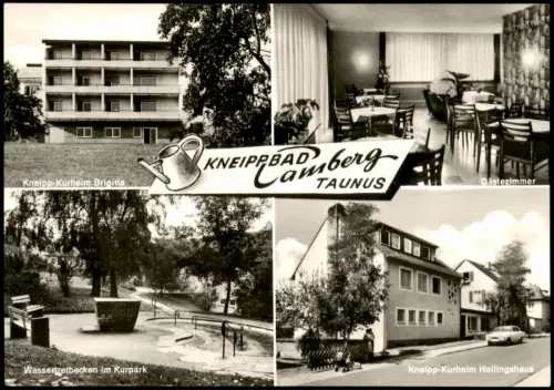 Ansichtskarte Camberg (Taunus) 4 Bild Kneipp Kuranlagen 1970