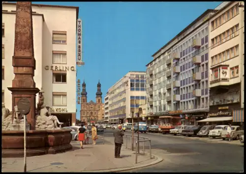Ansichtskarte Mainz Grosse-Bleiche, Autos, Geschäfte 1978