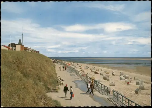 Ansichtskarte Wittdün (Amrum) Strand, Promenade Strandkorb 1978