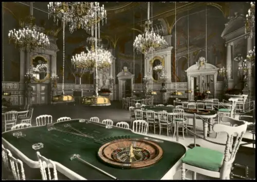Ansichtskarte Baden-Baden Spiel-Casino Spielbank Grüner Saal 1979