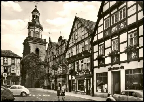 Ansichtskarte Rinteln Stadtpartie VW Käfer Stadtwerke 1969