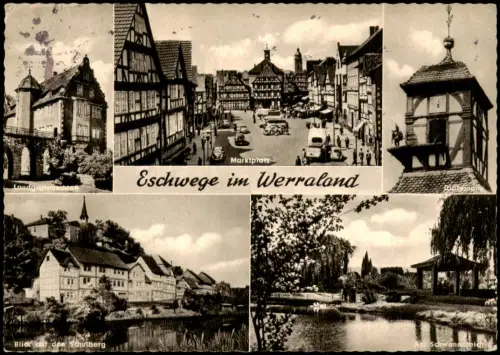 Eschwege Landgrafenschloss, Markt, Diotemann, Schulberg, Schwanenteich 1966