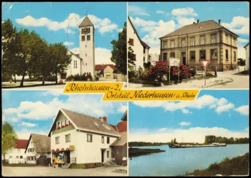 Niederhausen Ansichten aus Rheinhausen-2, Ortsteil Niederhausen a. Rhein 1978
