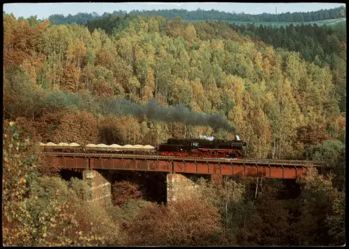 Ansichtskarte Rochsburg-Lunzenau Güterzugdampflokomotive der Baureihe 1999