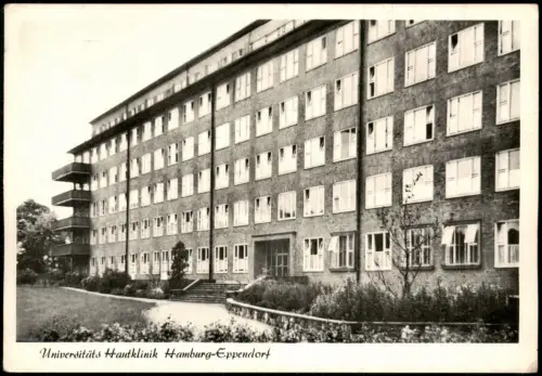 Ansichtskarte Eppendorf-Hamburg Universität Hautklinik 1963