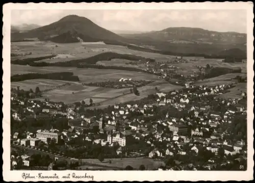 Böhmisch Kamnitz Česká Kamenice Blick ins Tal - Fotokarte 1933