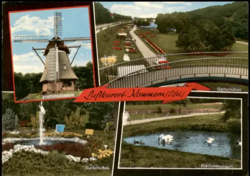Ansichtskarte Kommern MB: Windmühle Gartenschau Museum 1973