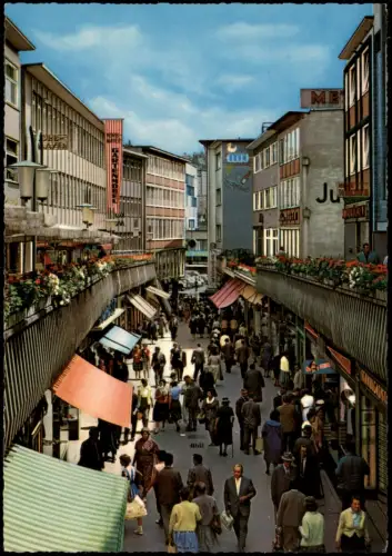 Ansichtskarte Stuttgart Schulstraße, Personen, belebte Fußgängerzone 1966