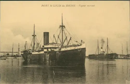 Ansichtskarte  Schiffe Dampfer Steamer PORT St LOUIS du RHONE REPRO 1912