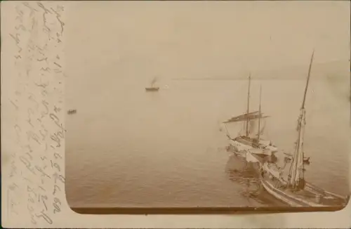 Schiffe Schifffahrt - Segelschiffe Segelboote auf dem Meer 1900