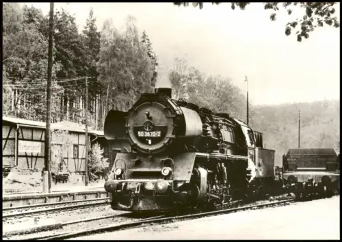 Marbach-Striegistal Dampflokomotive BR 50.35-37 im OT Berbersdorf 1985/1983