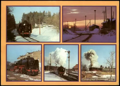 Vogtlandrundfahrt mit der Traditionslokomotive 50 849 der DR, Schöneck  1985
