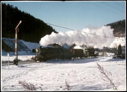 Hütten (Schmiechtal)-Schelklingen Dampflok 050 419 mit Güterzug bei Hütten 1975