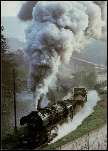 BerbersdorfStriegistal Dampflok 50 3689  Schotterzug Chemnitz Hilbersdorf 1984