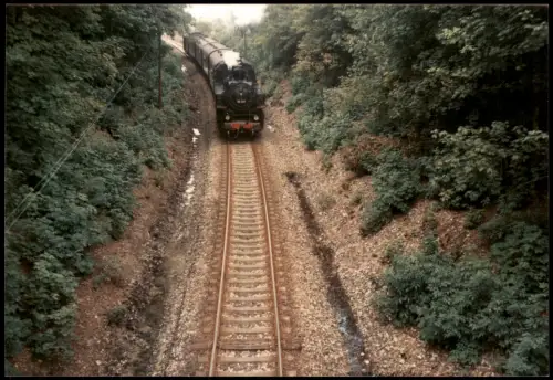 Foto  Dampflokomotive 99 101 auf Bahnstrecke 1985 Privatfoto