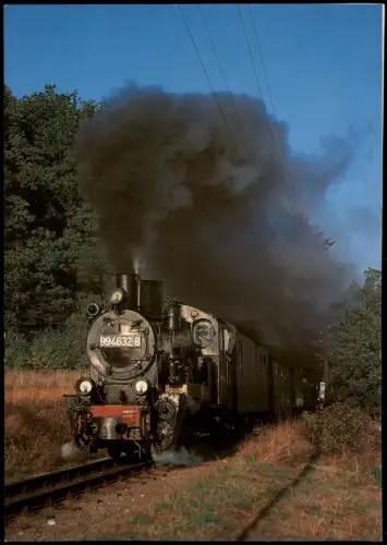 .Mecklenburg-Vorpommern Schmalspurbahn Putbus-Göhren mit Dampflok 99 4632 1992