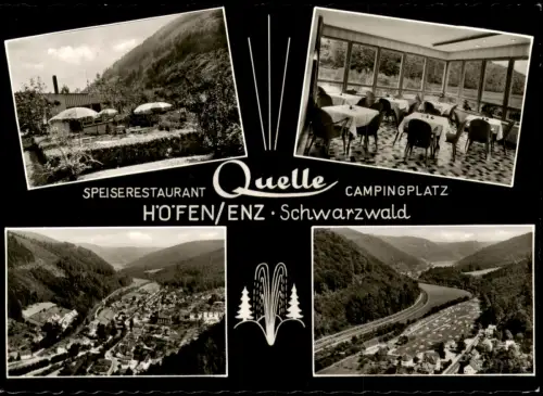 Höfen an der Enz Speiserestaurant Quelle mit Campingplatz Quellgrund 1964/1962