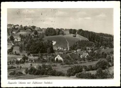 Ansichtskarte Berlebeck-Detmold Panorama 1963  gel. Briefmarke Bundespost Berlin