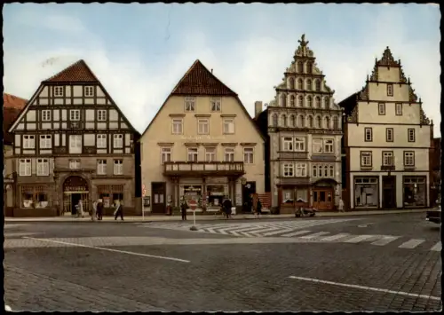 Ansichtskarte Bad Salzuflen Südseite des Marktes 1962
