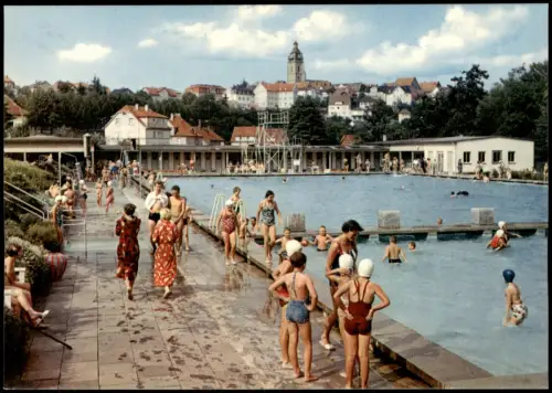 Ansichtskarte Bad Wildungen Partie im Schwimmbad 1971