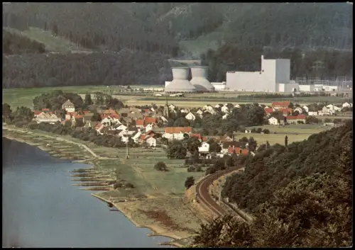Ansichtskarte Würgassen Weser-Beverungen Kernkraftwerk AKW 1975