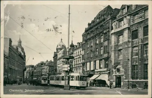 Ansichtskarte Chemnitz Johannisplatz 1934