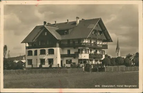 Ansichtskarte Oberstdorf (Allgäu) Hotel Bergkranz 1944