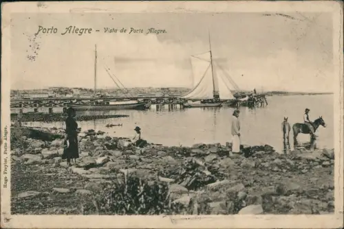 Postcard Porto Alegre Blick auf Porto Alegre 1915