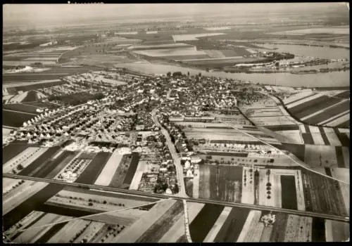 Ansichtskarte Bobenheim-Roxheim Luftbild Luftaufnahme 1957